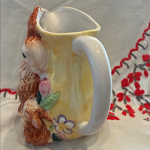 Charming Rabbit Ceramic Easter Pitcher - Picture 5 of 7